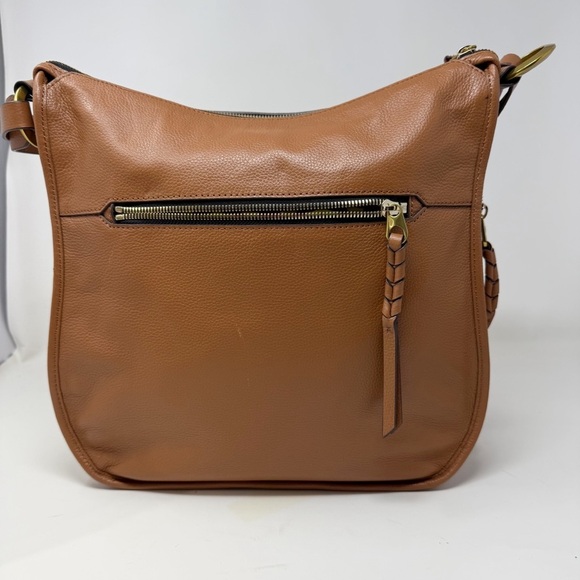 orYANY Brown Braided Leather Shoulder Bag – Gold Hardware, Boho Crossbody Style - Picture 15 of 16